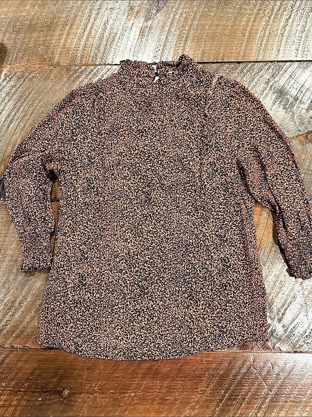 Orange and black Print dress shirt
